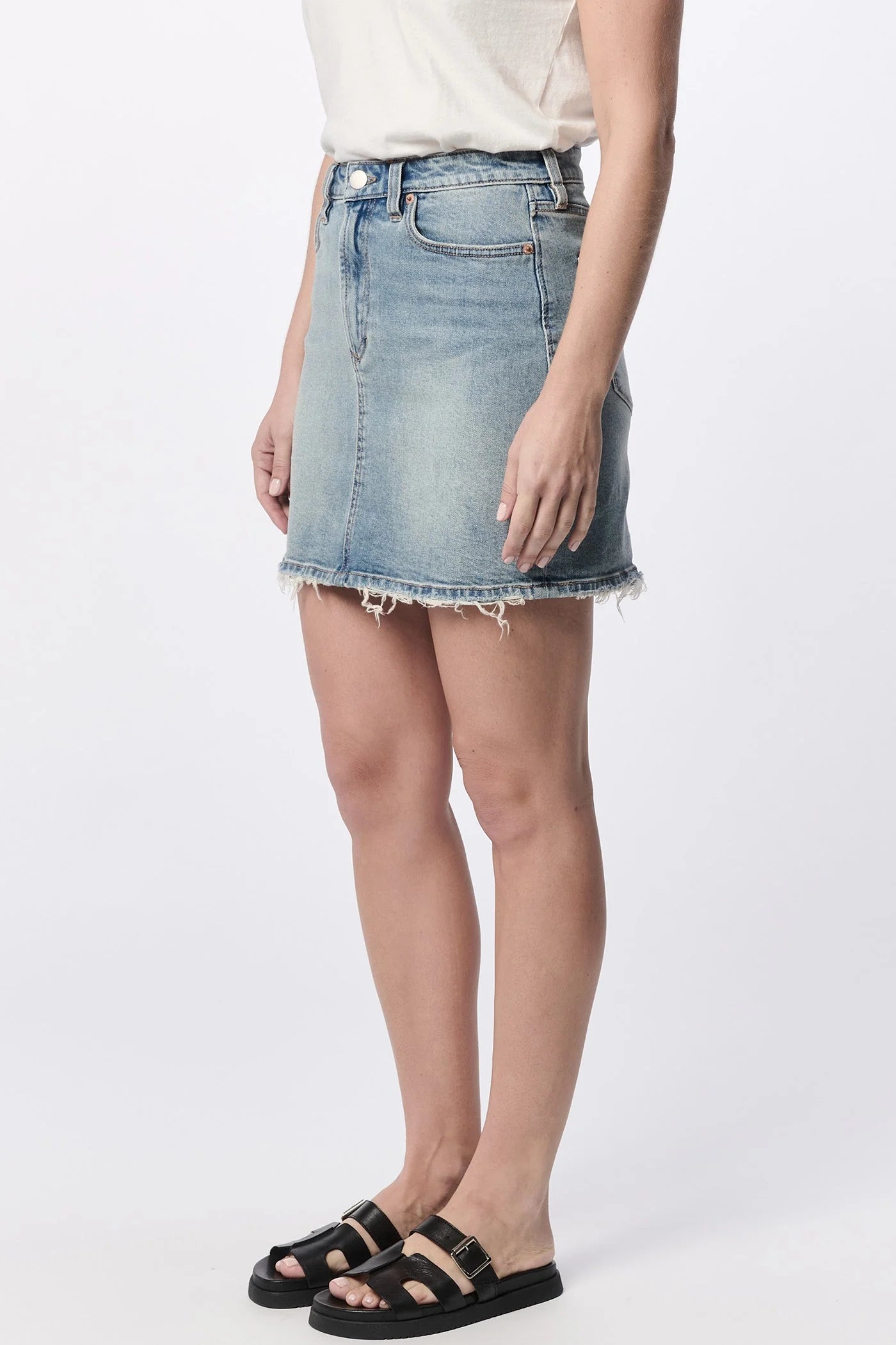 Quinn Denim Mini Skirt - Blue