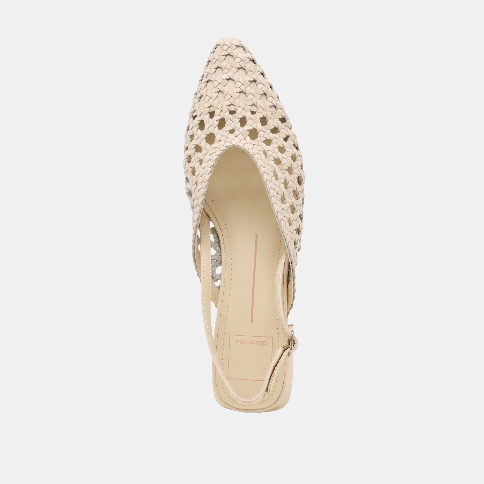 Dolce Vita Birdie Woven Flats - Off White Leather