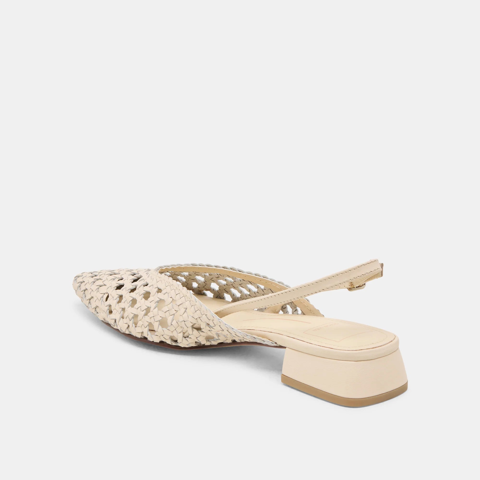 Dolce Vita Birdie Woven Flats - Off White Leather