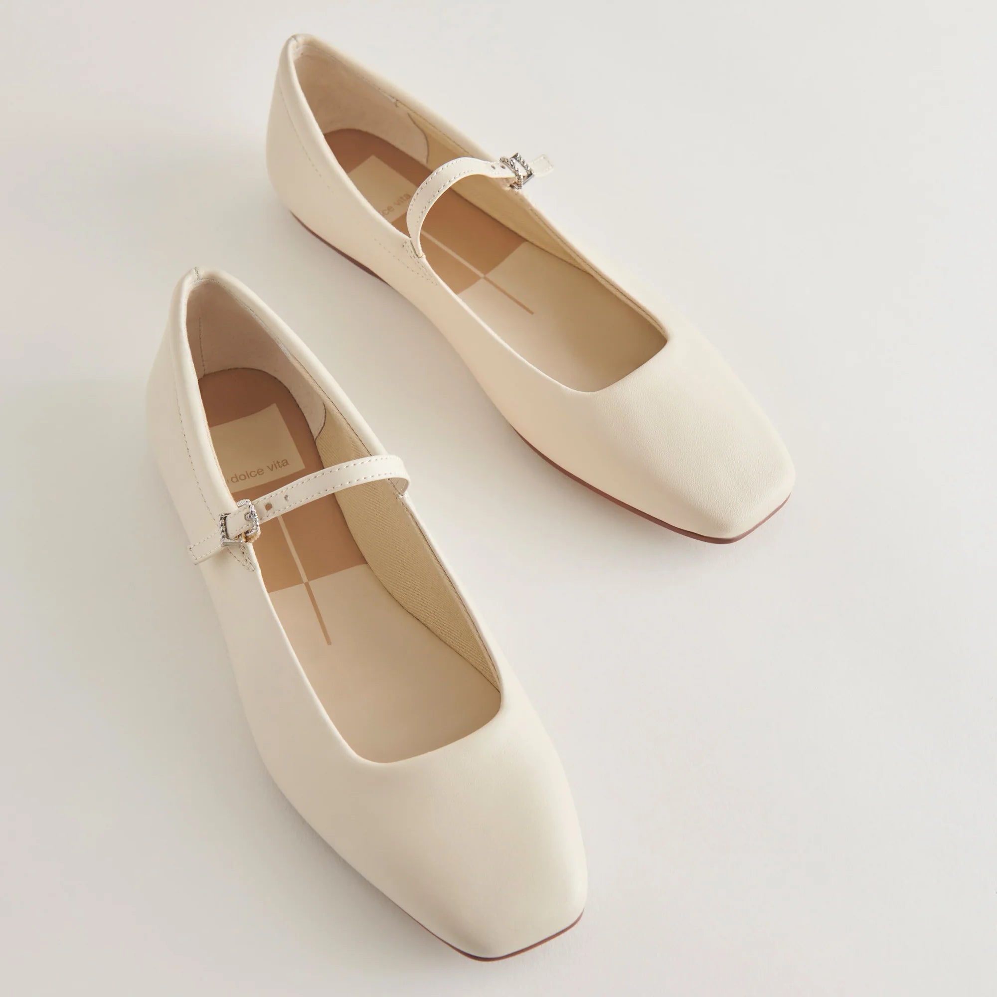 Dolce Vita Reyes Ballet Flats - Ivory Leather