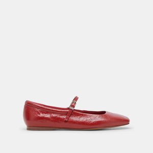 Dolce Vita Reyes Ballet Flats - Red Crinkle Patent