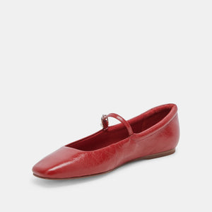 Dolce Vita Reyes Ballet Flats - Red Crinkle Patent