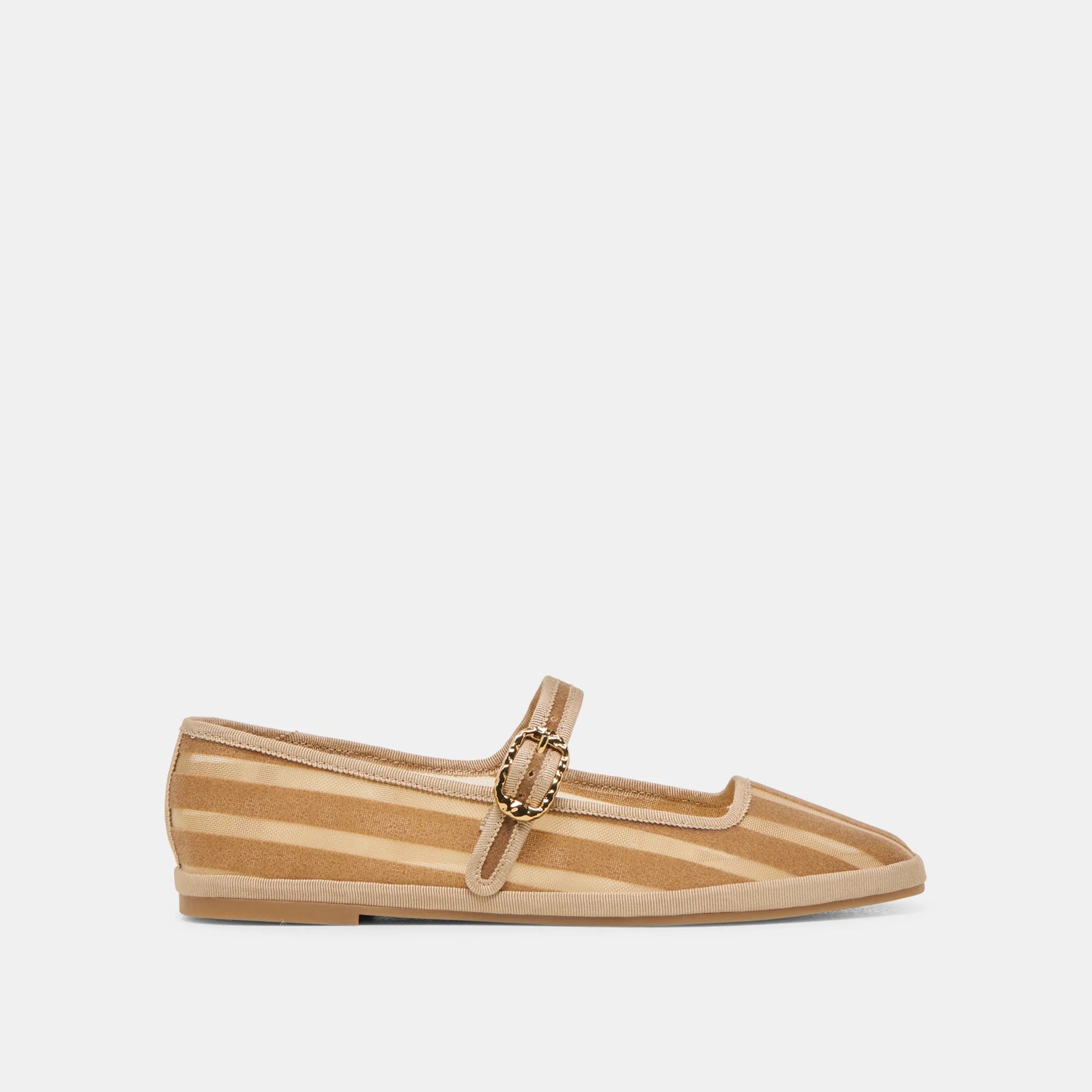 Dolce Vita Tameka Ballet Flats - Tan Stripe Mesh