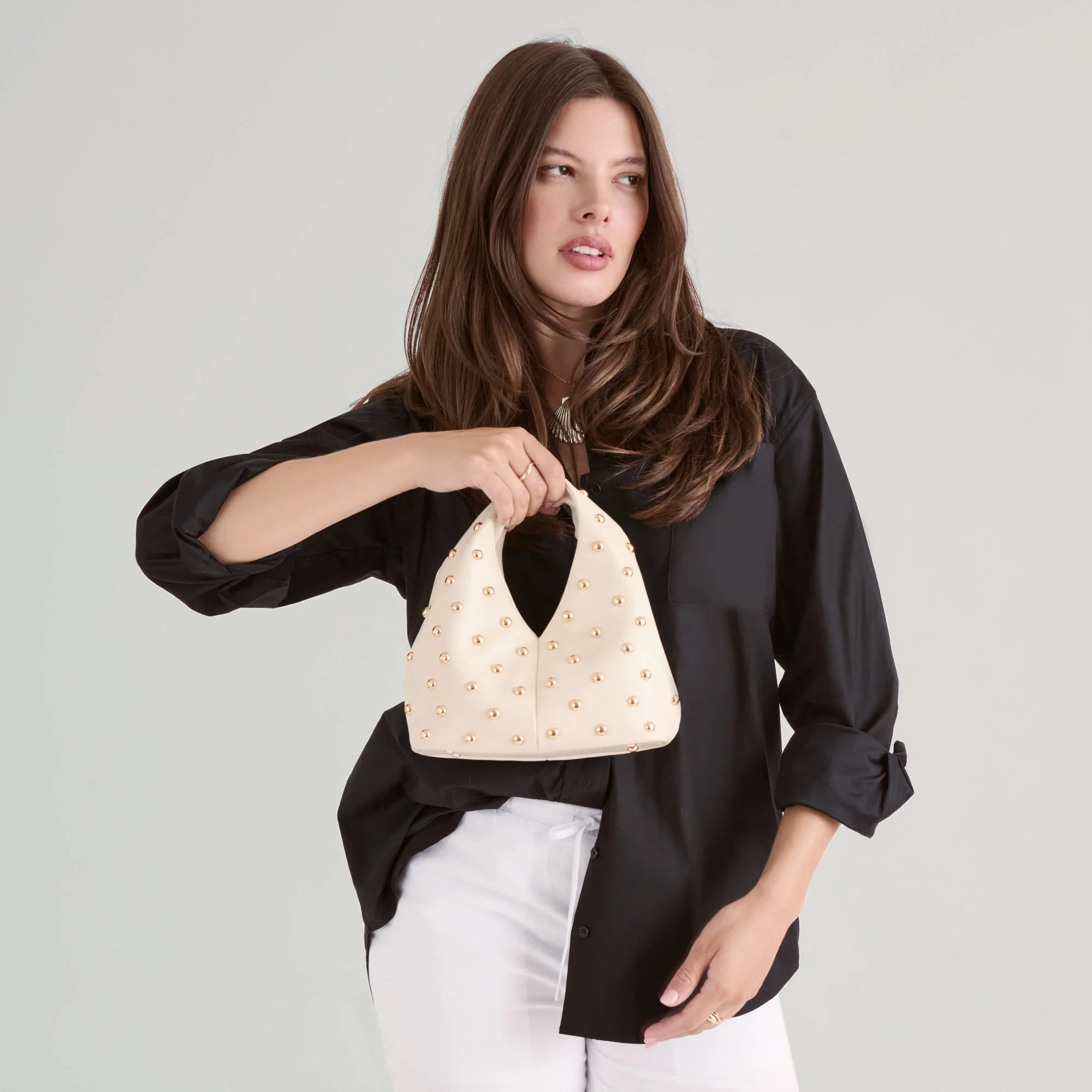 Dolce Vita Dahlia Studded Bag - Cream