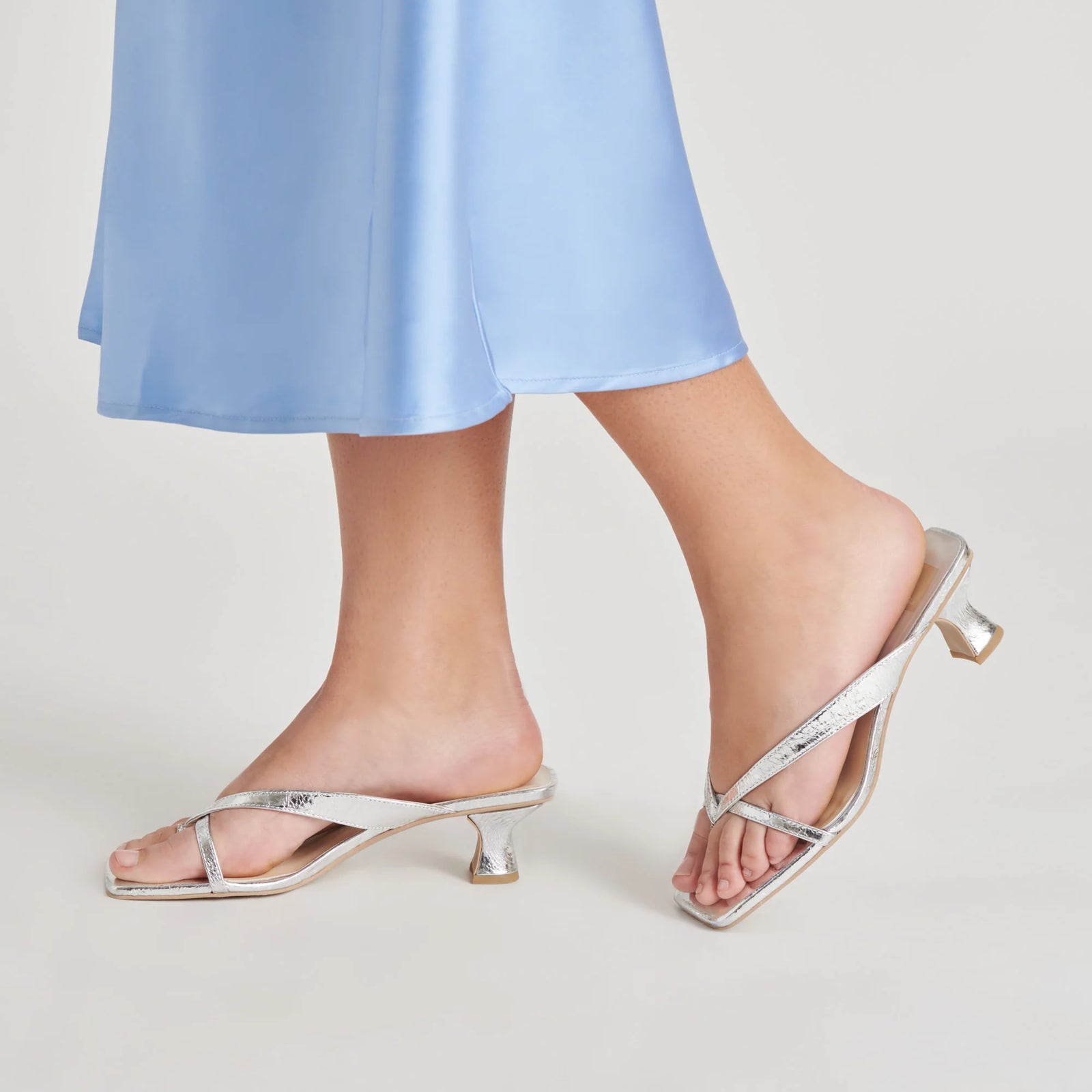 Dolce Vita Brevel Heels - Silver Leather