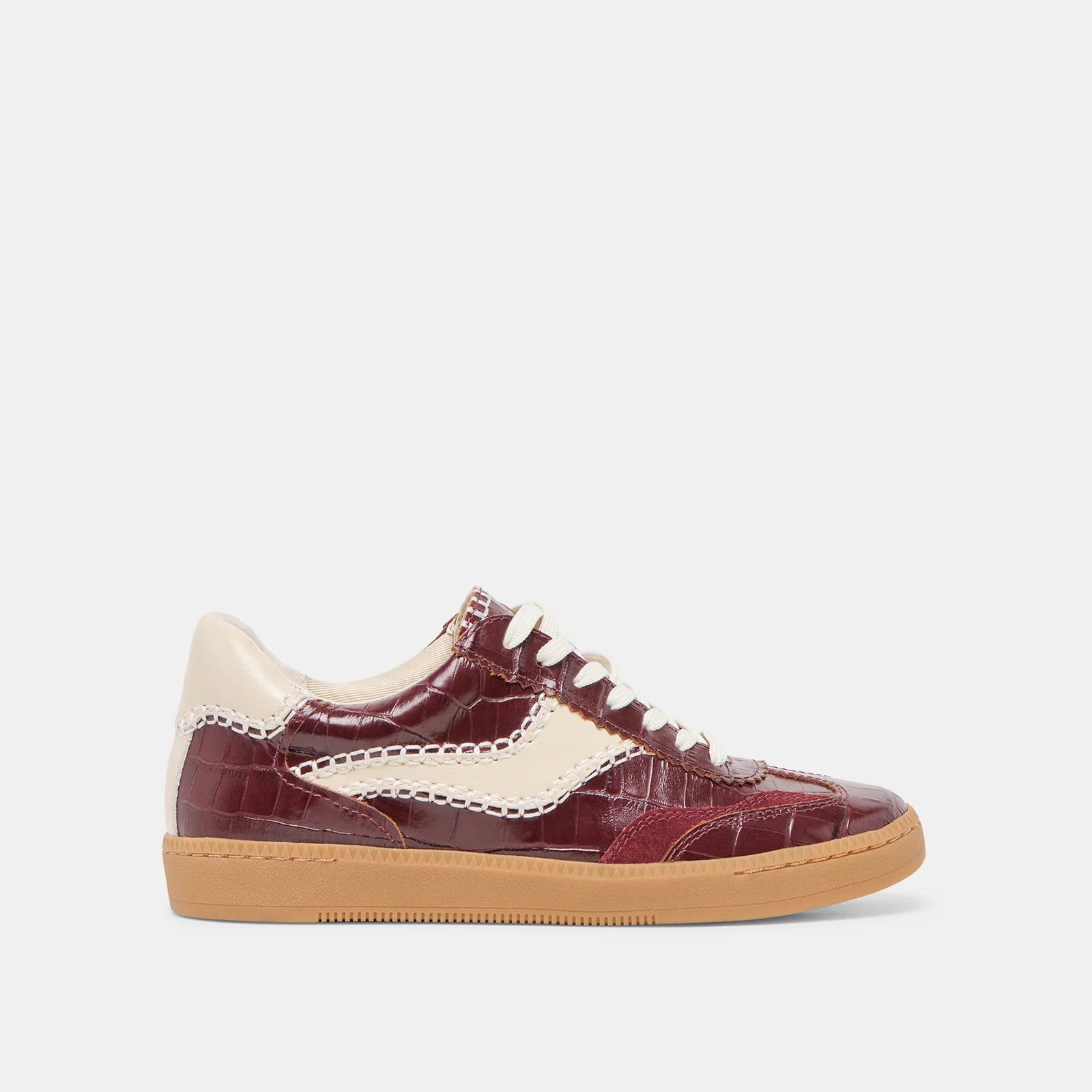 Dolce Vita Notice Stitch Sneakers - Oxblood Leather