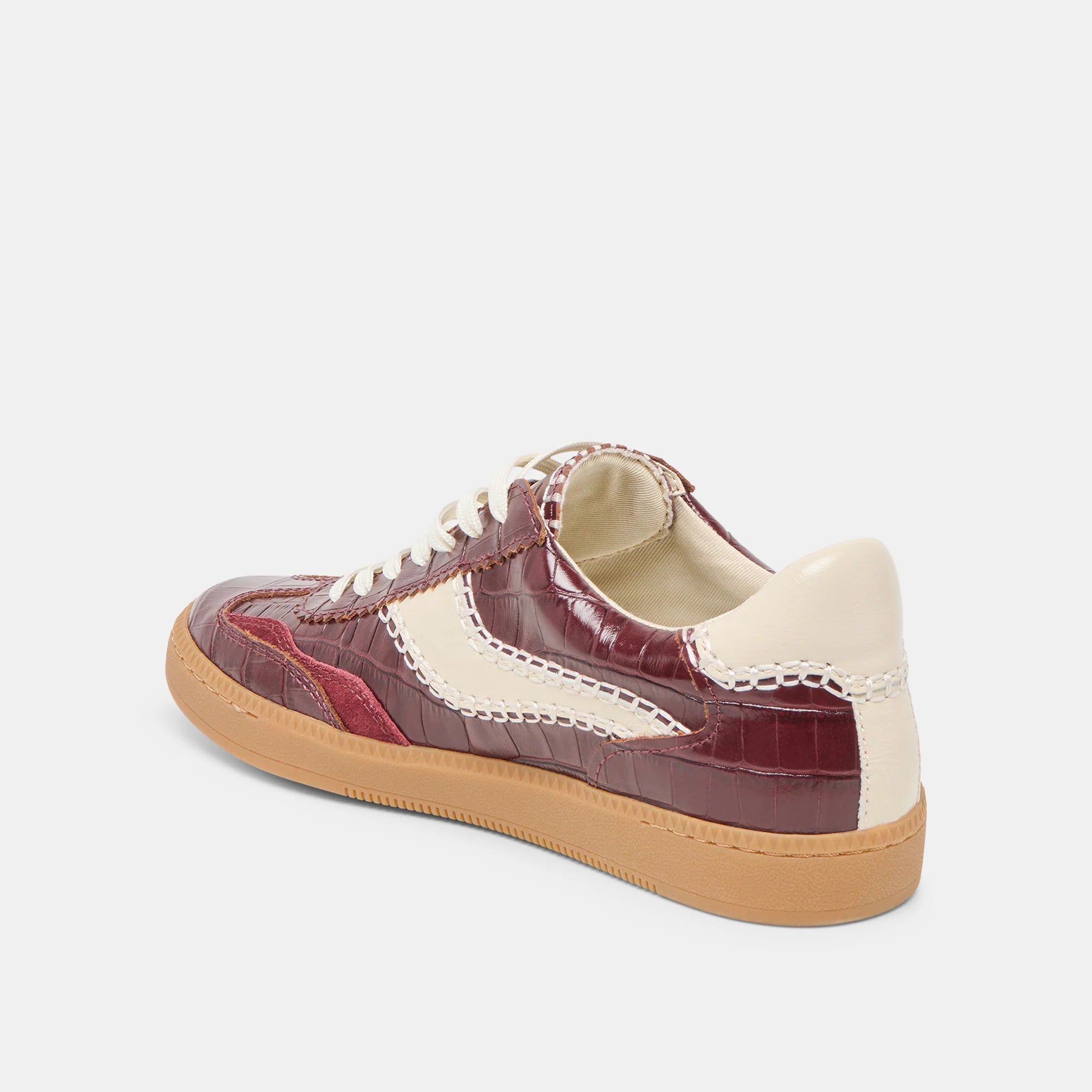 Dolce Vita Notice Stitch Sneakers - Oxblood Leather