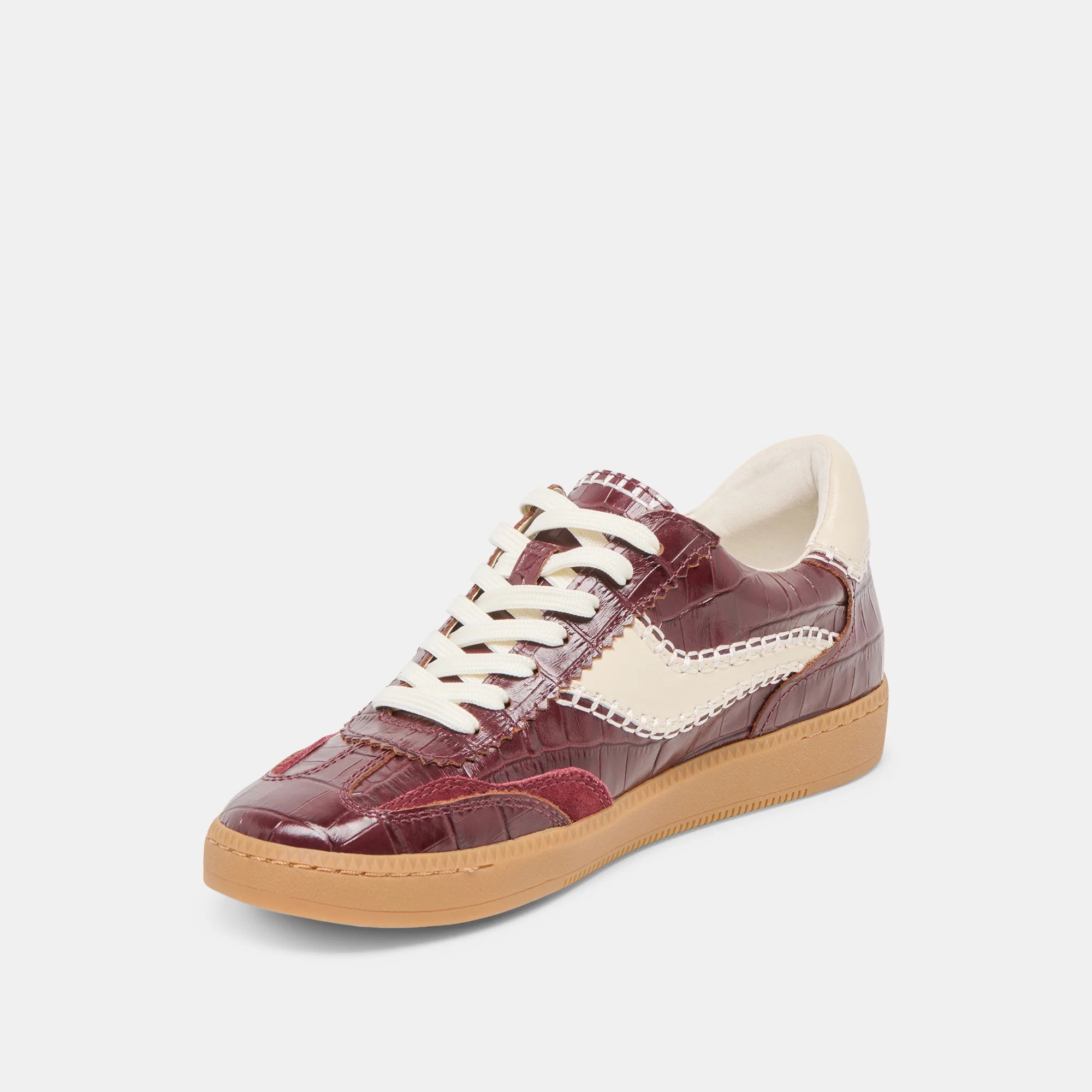 Dolce Vita Notice Stitch Sneakers - Oxblood Leather