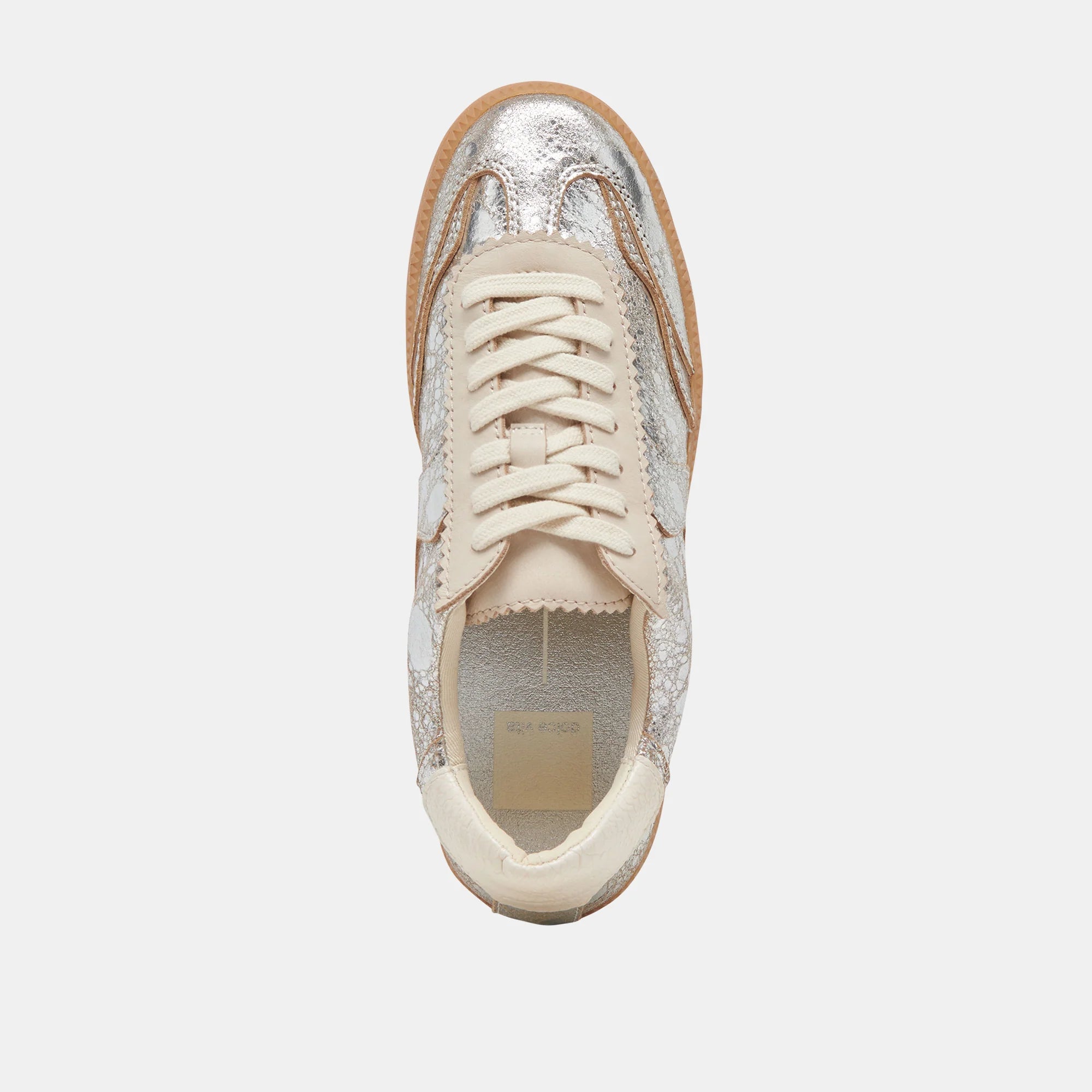 Dolce Vita Notice Sneaker Silver Distressed Leather Maude