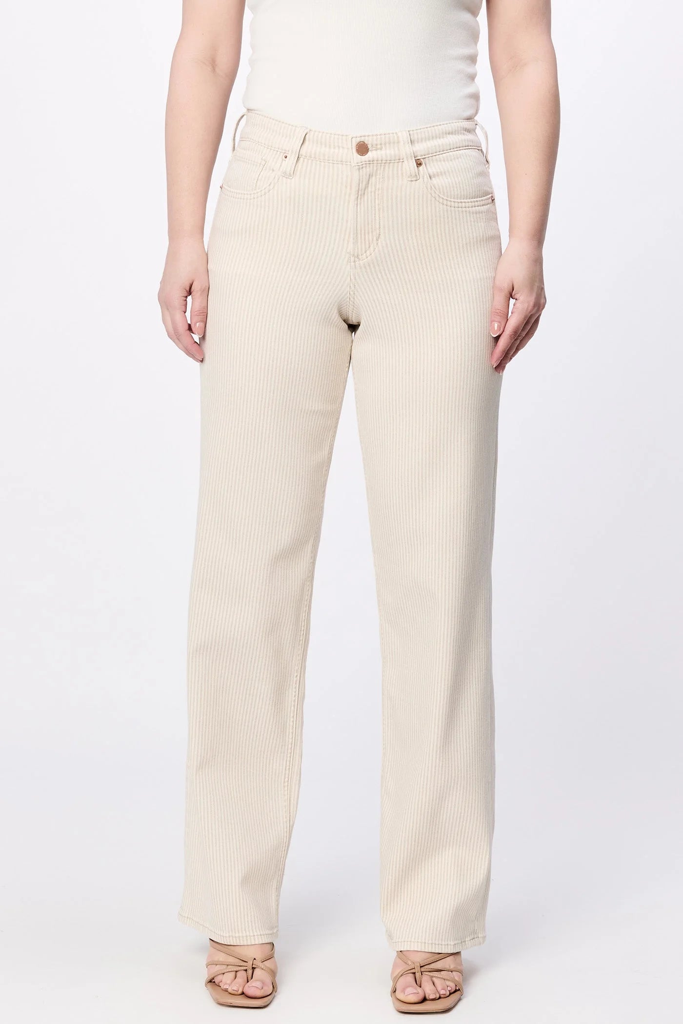 Taylor Straight Leg Jeans - Sand Stripe