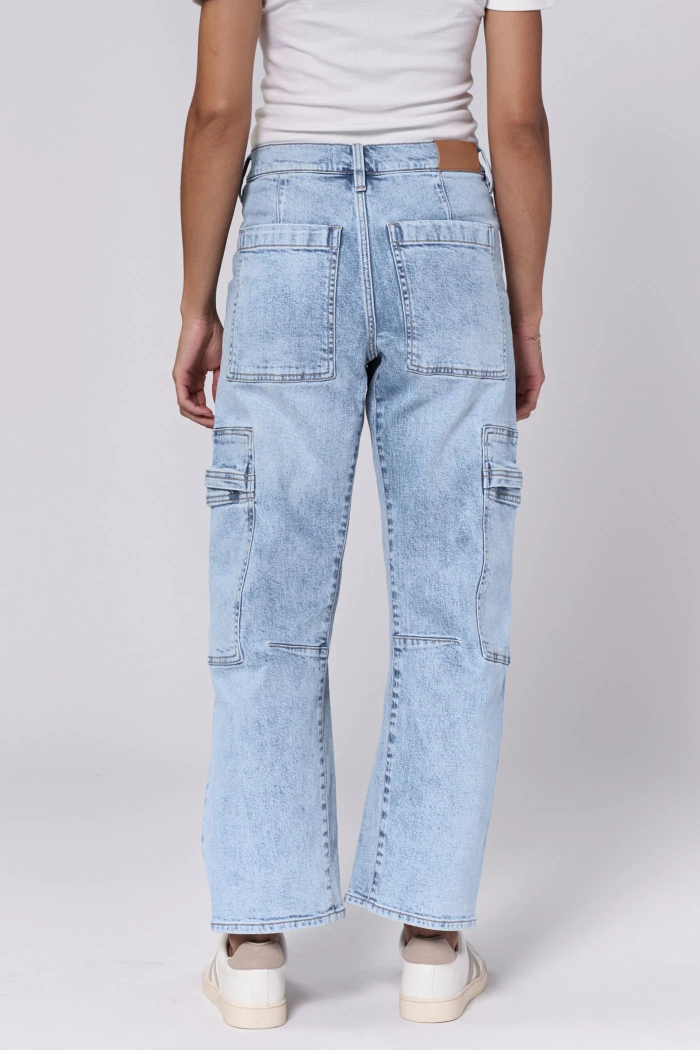Lasso High Rise Cropped Jeans - Tejano Blue