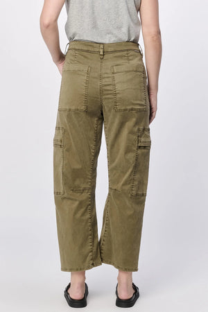 Lasso High Rise Cropped Pants - Olive