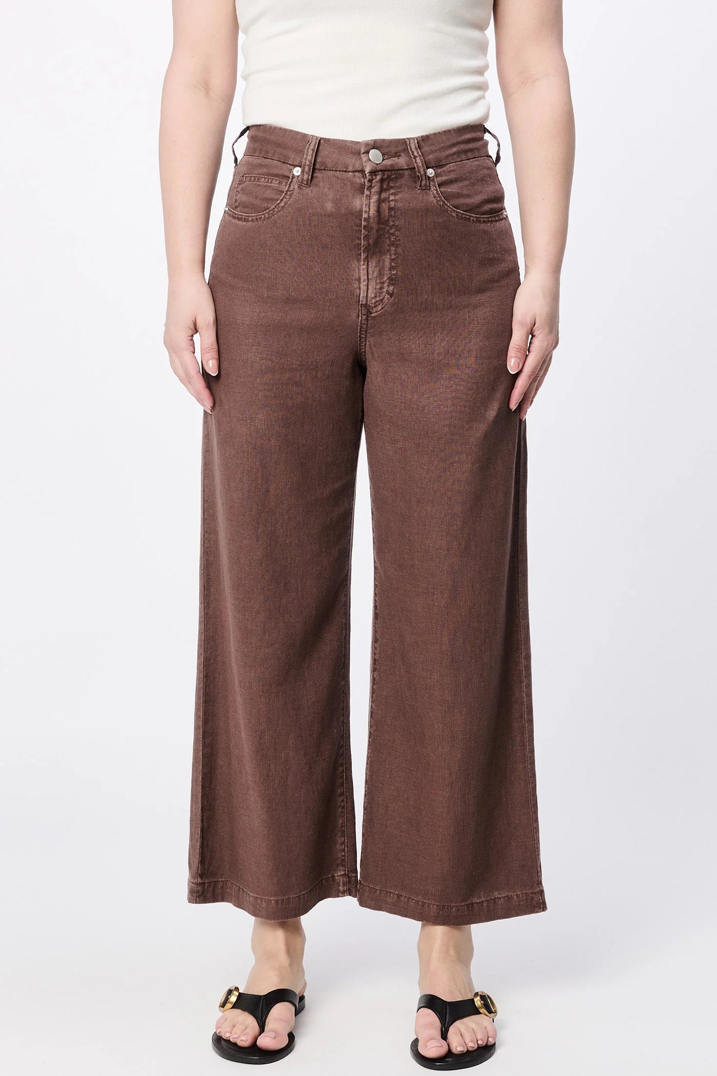 Audrey Wide Leg Pants - Cappuccino