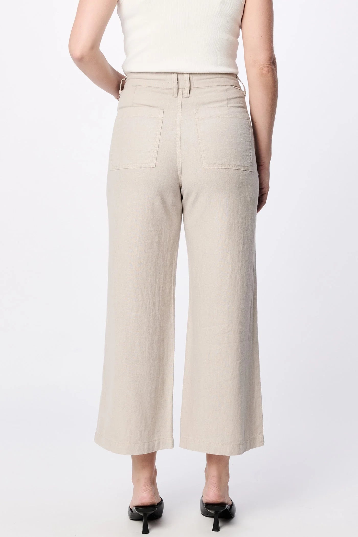 Audrey Wide Leg Pants - Stone