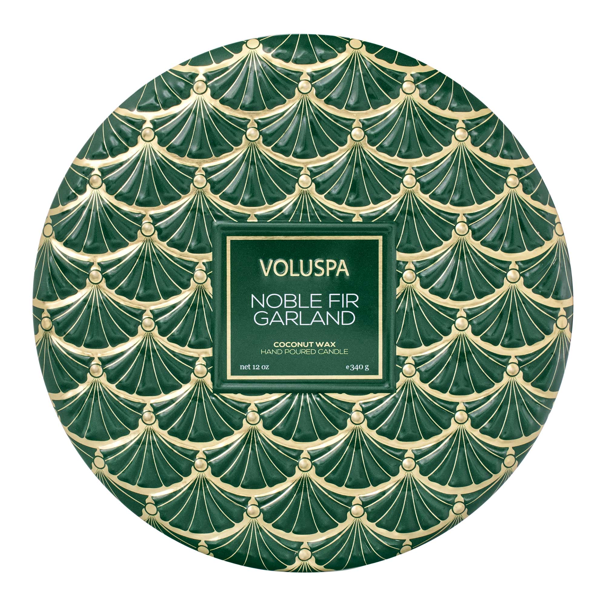 Voluspa 3 Wick Tin Candle - Noble Fir Garland