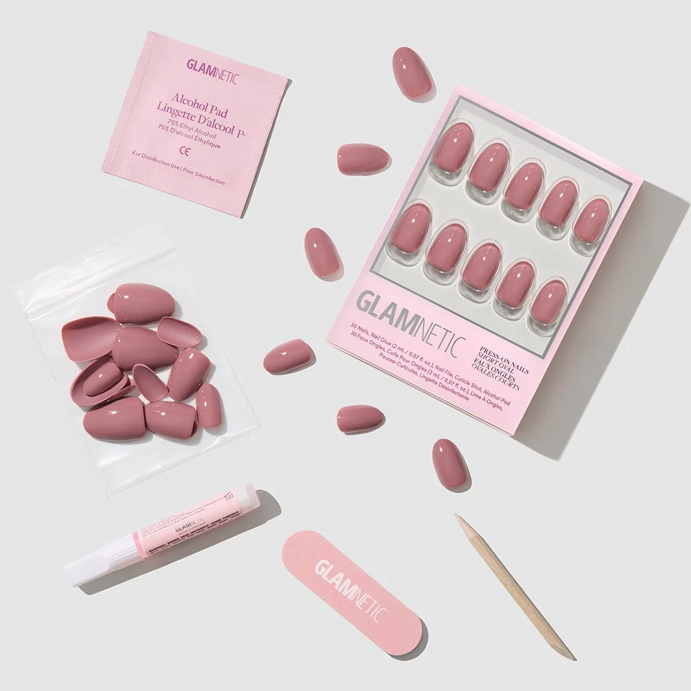 Glamnetic - Press-on Nails Short Oval - Fall Mauve