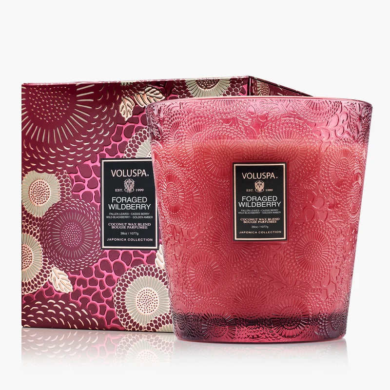 Voluspa - 3 Wick Hearth Candle - Foraged Wildberry