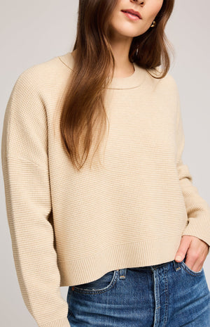 Axel Crewneck Sweater - Heather Sandstone