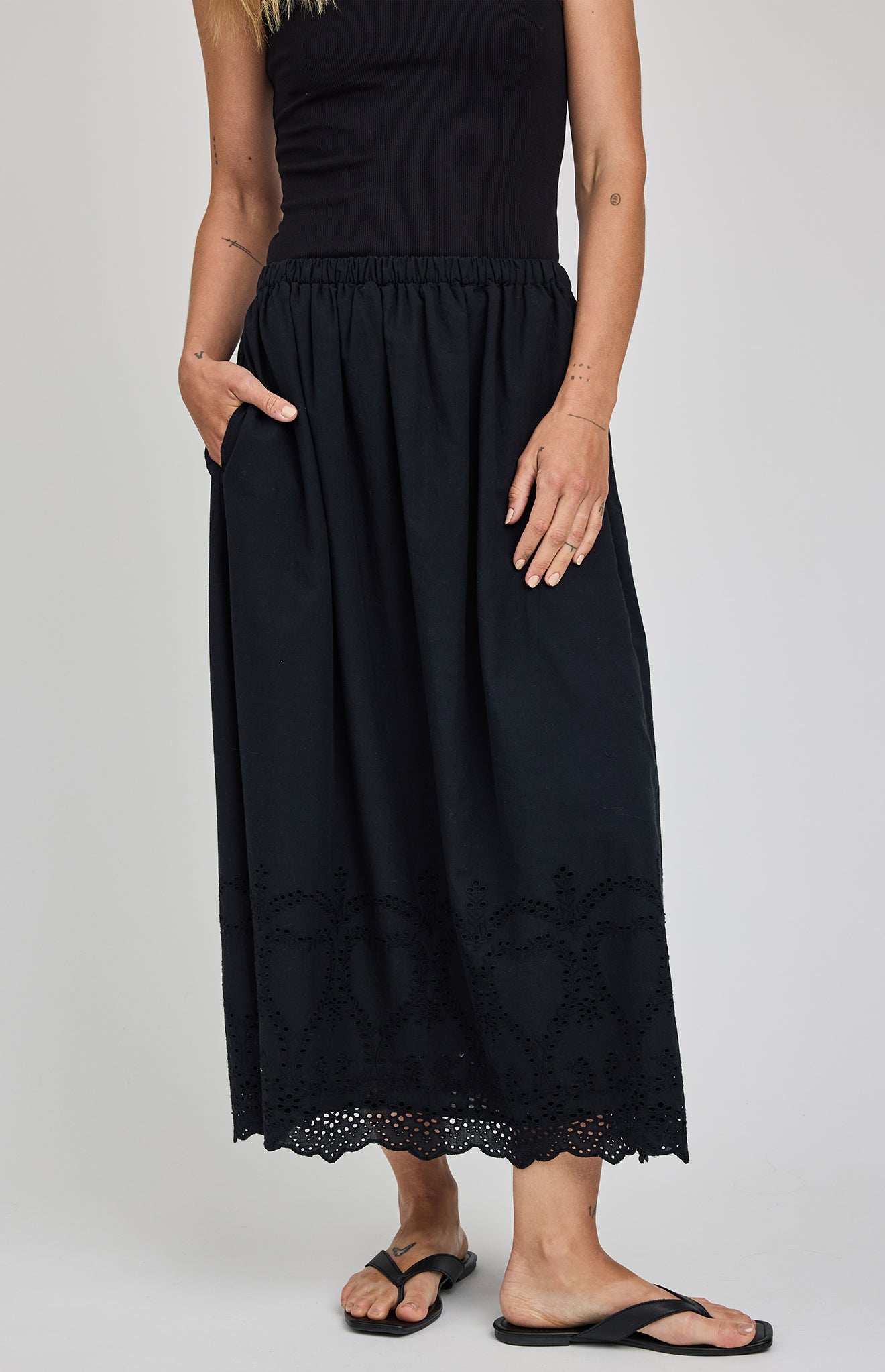 Elodie Maxi Skirt - Black