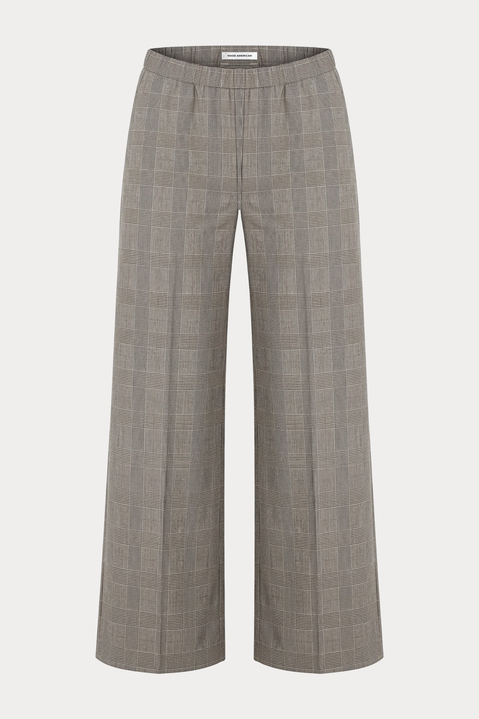 Good American - The Pull On Trouser - Mini Plaid