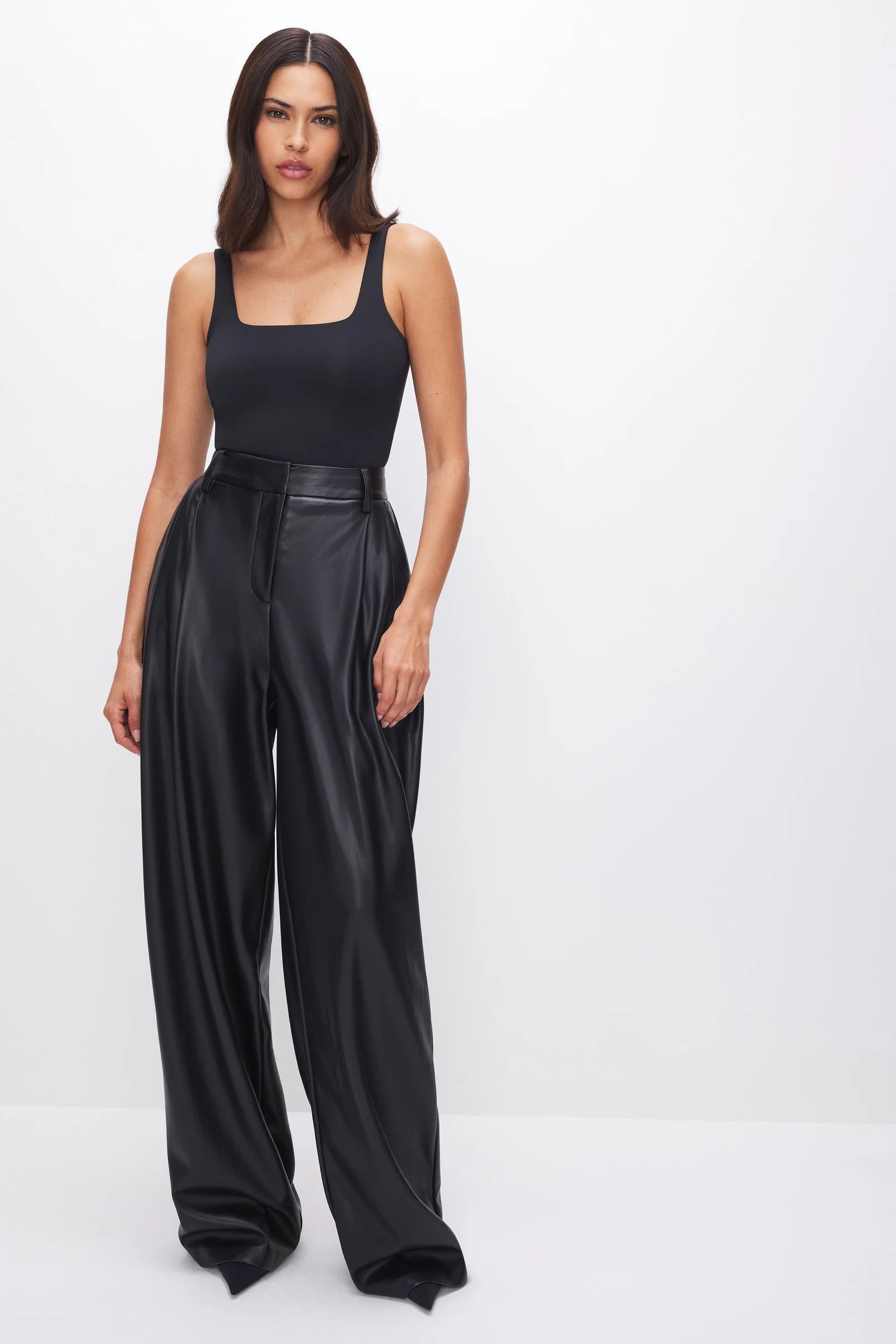 Good American - The Sculpting Modern Tank Bodysuit - Black