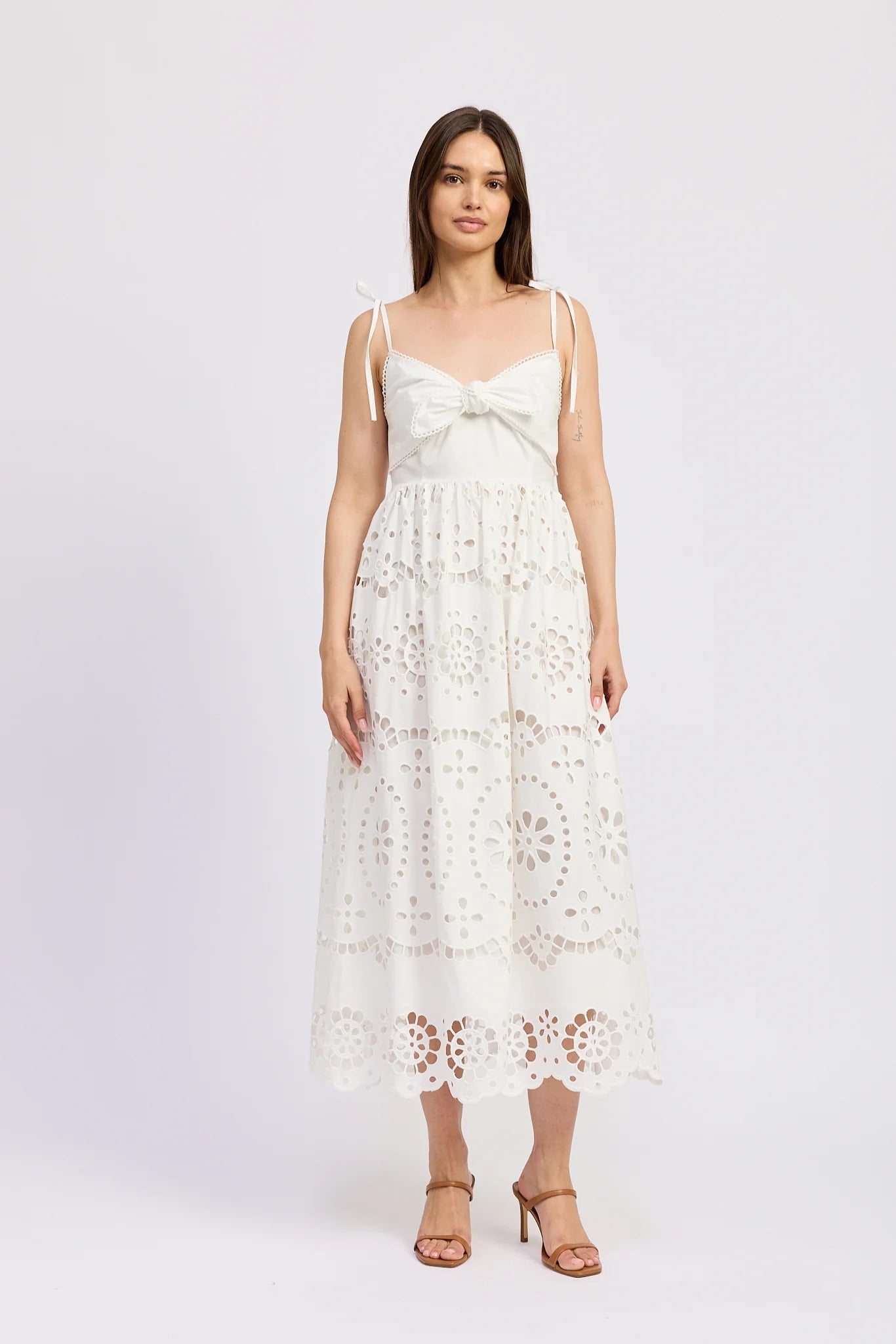 Isabella Embroidered Midi Dress