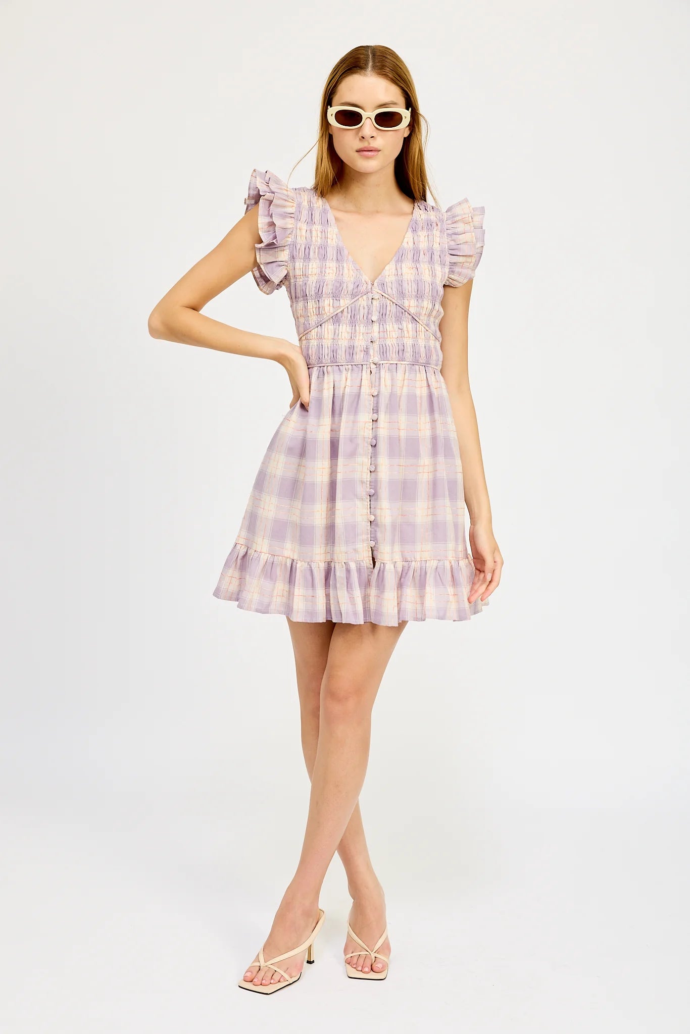 Savoy Mini Dress - Plaid