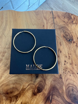 18K Small Gold Hoop Earrings