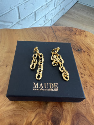 18K Double Chain Earrings