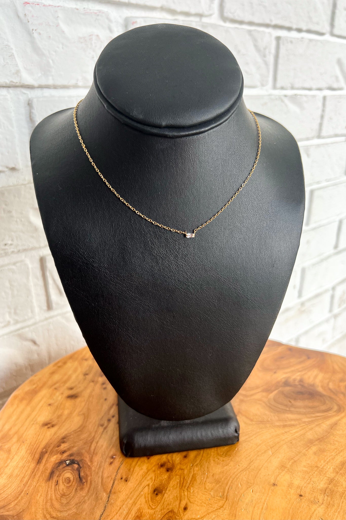 18K Mini Diamond Pendant Necklace