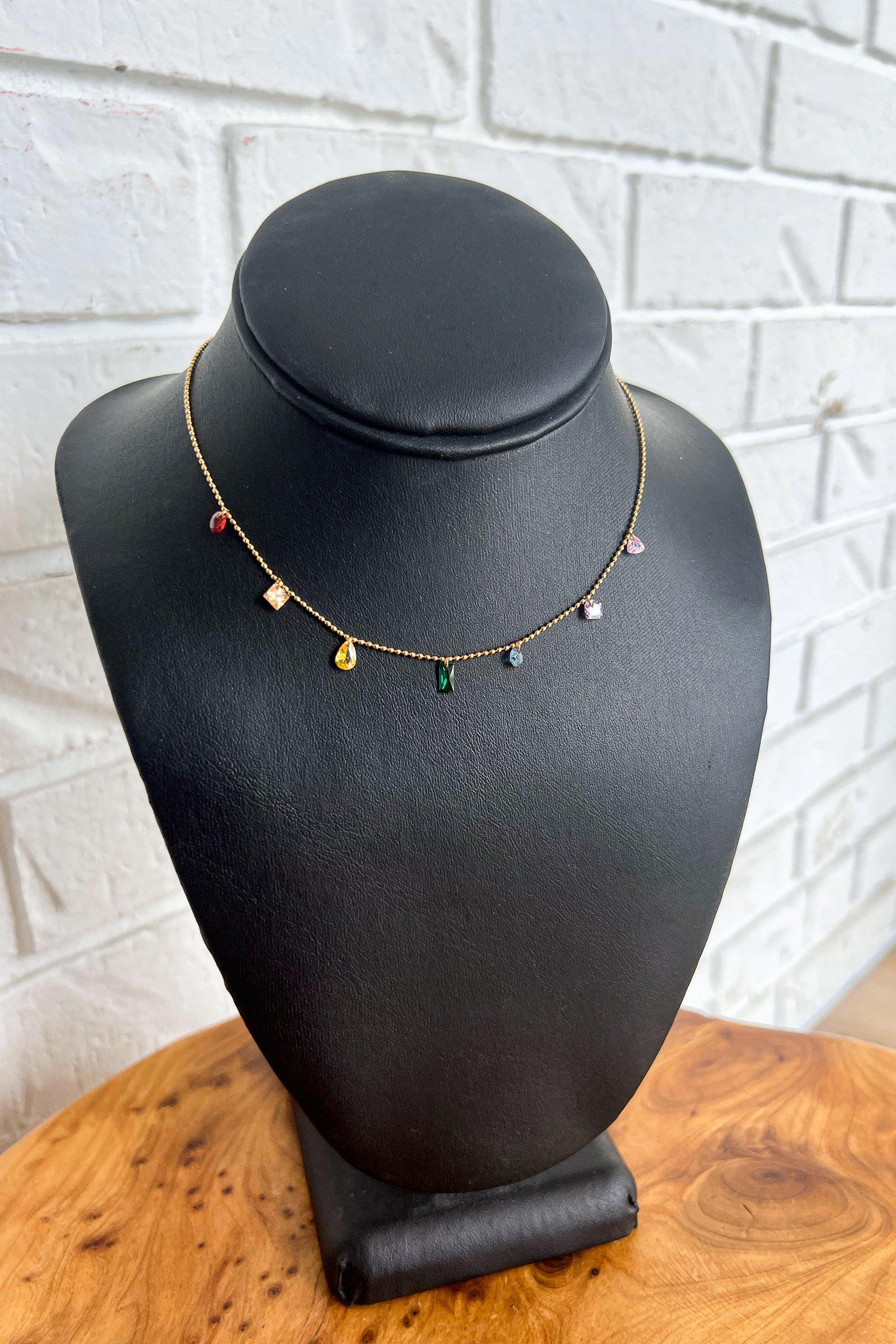 18K Rainbow Diamond Necklace