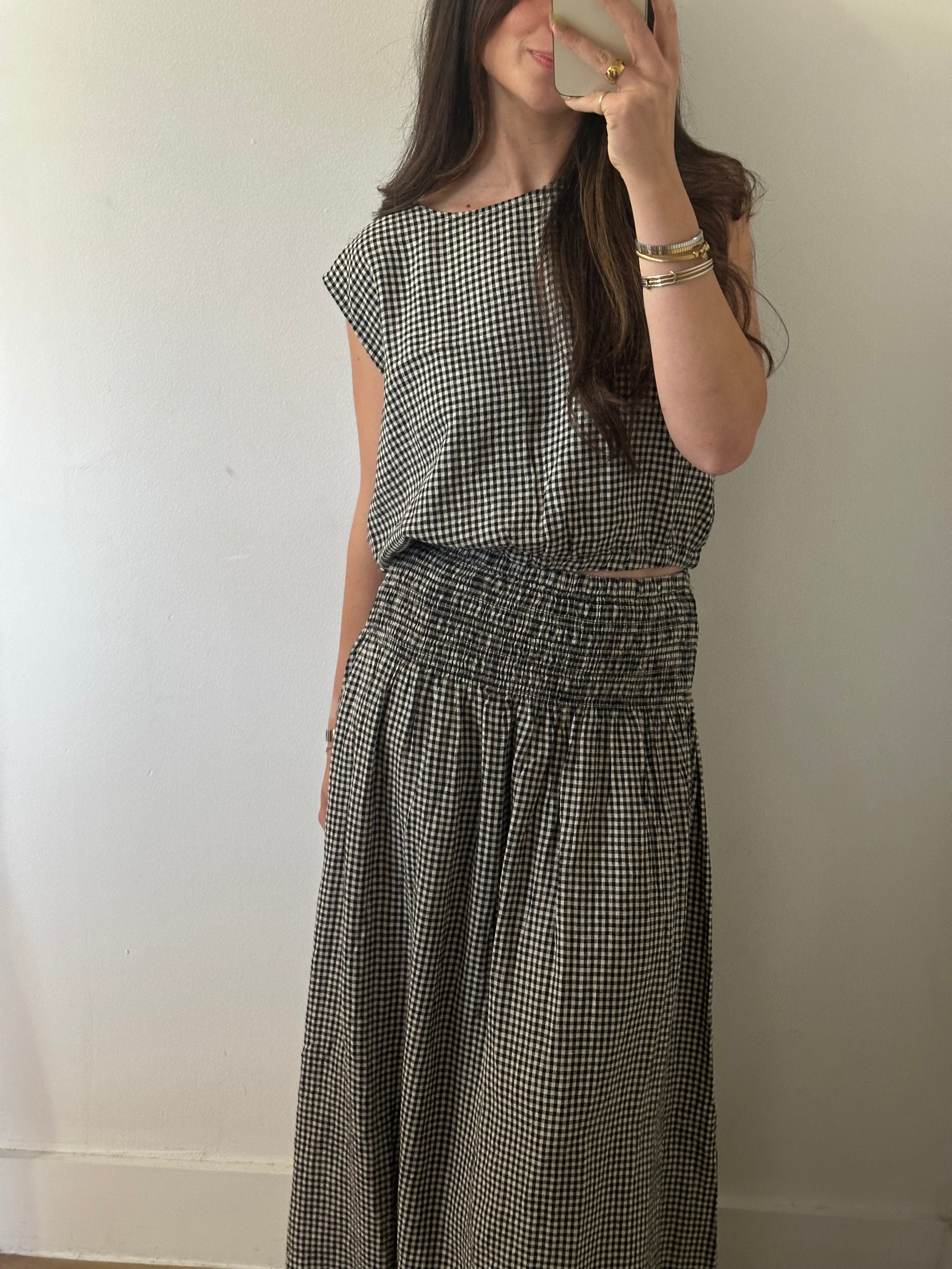 Z Supply Merit Gingham Top - Black