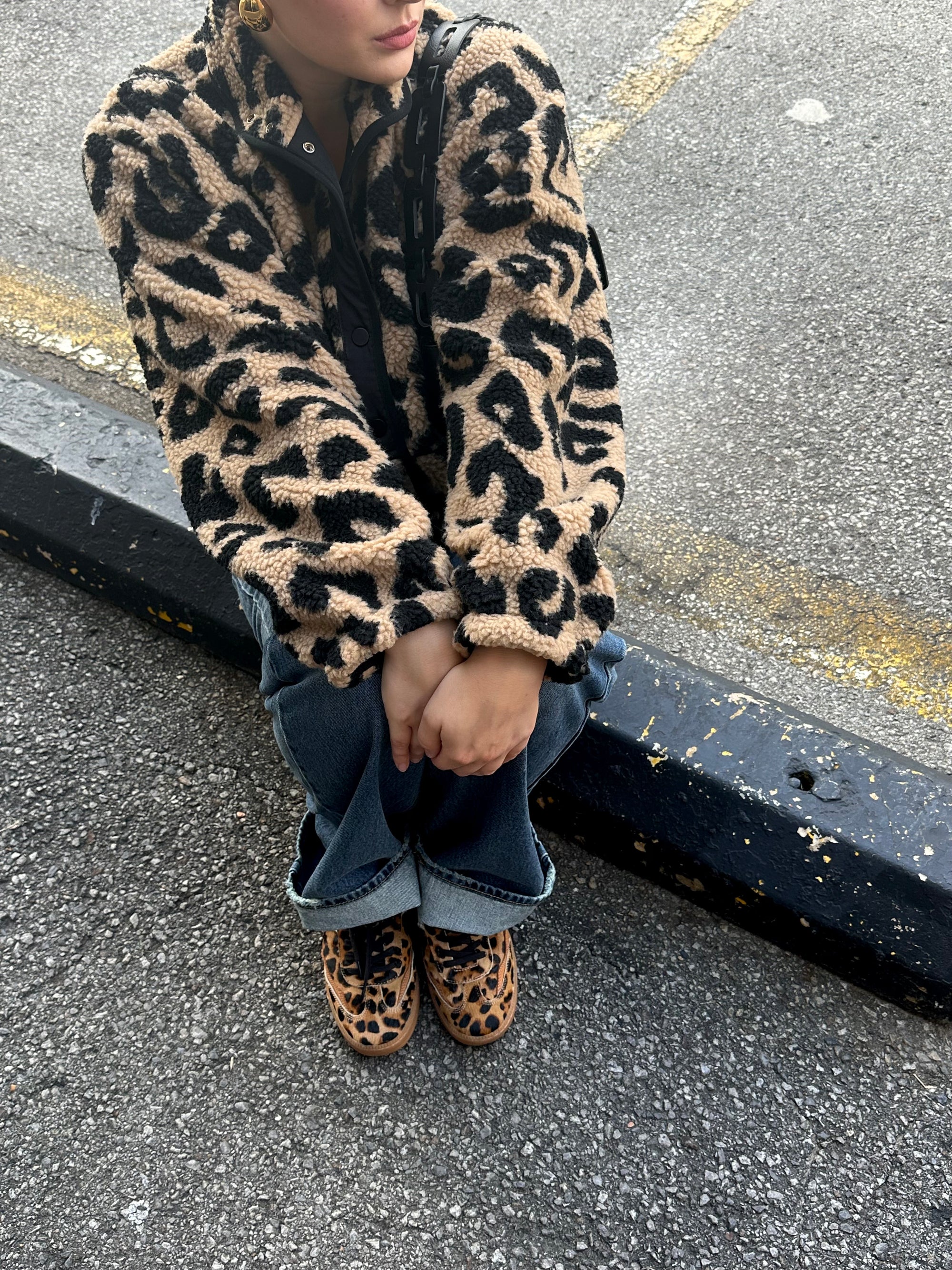 Sherpa Leopard Jacket