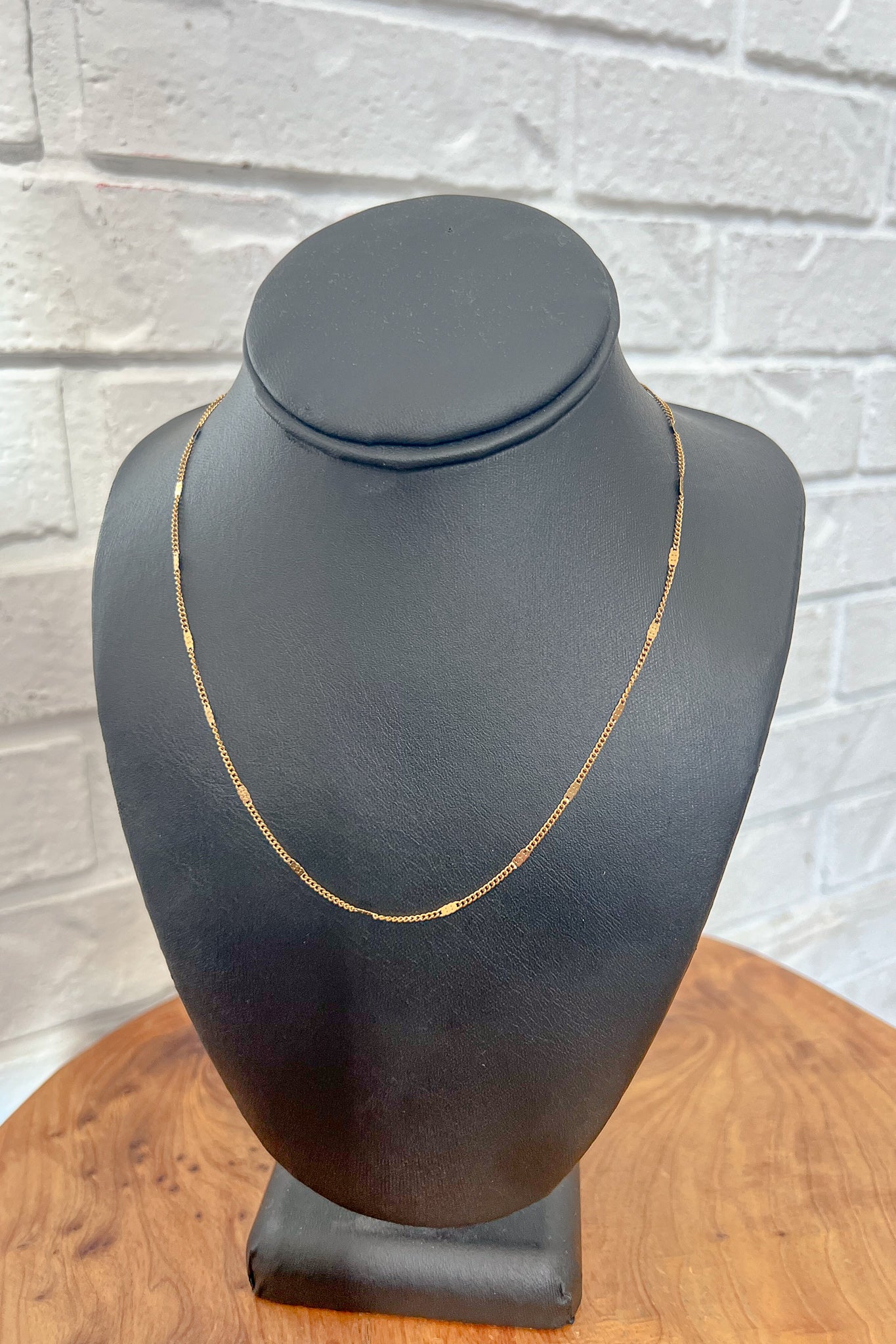 18K Dainty Plain Chain Necklace