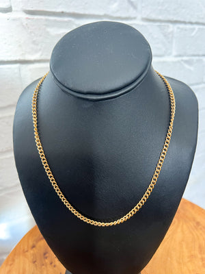 18K Dainty Plain Chain Necklace