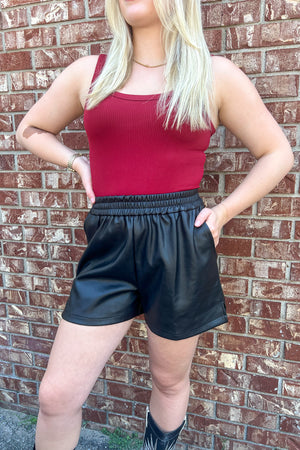 Evie Leather Shorts