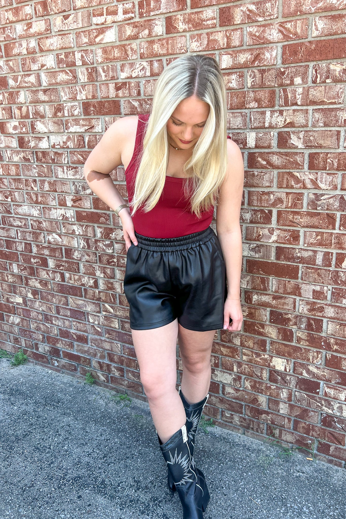 Evie Leather Shorts