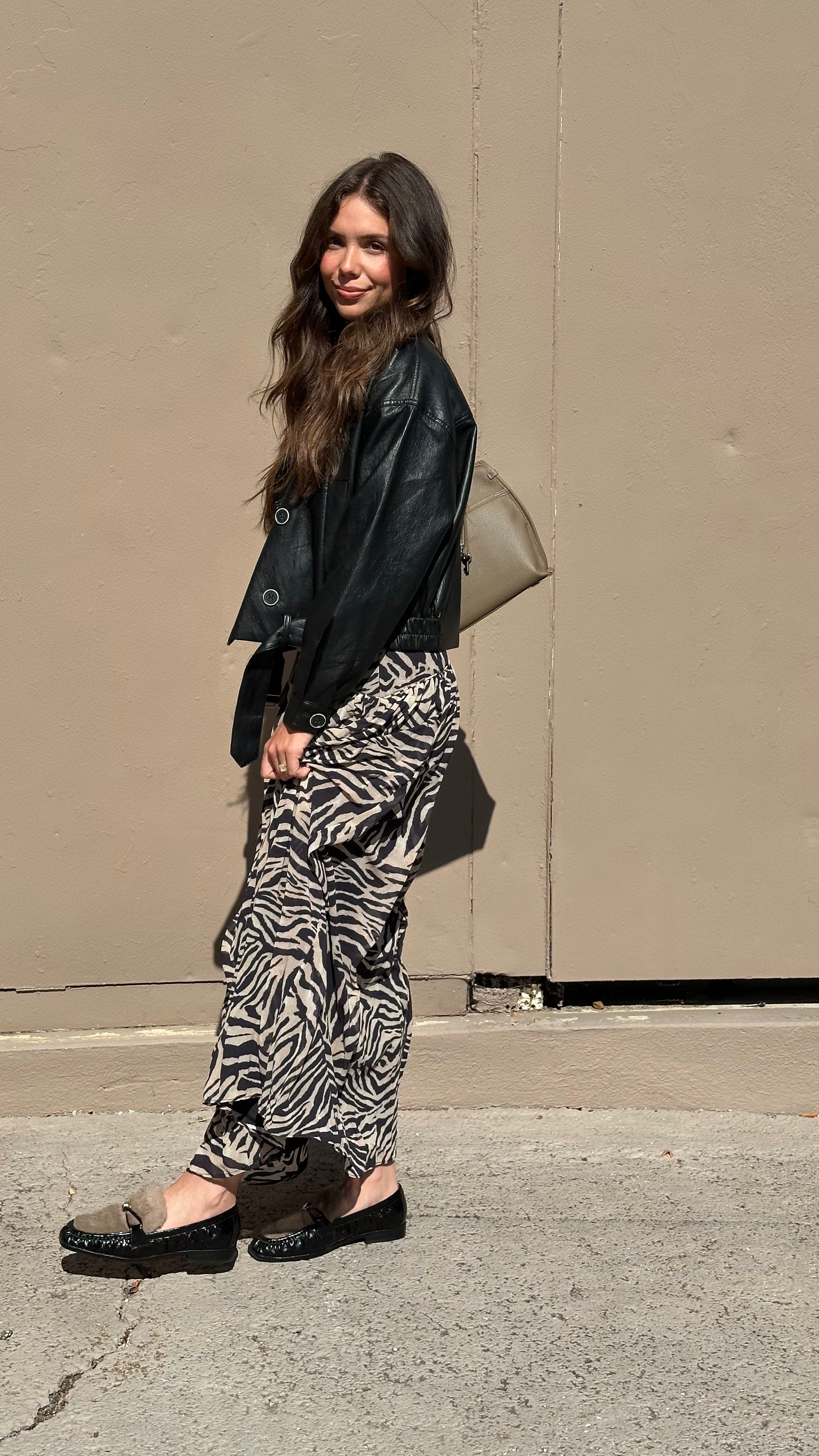 Zebra Maxi Skirt
