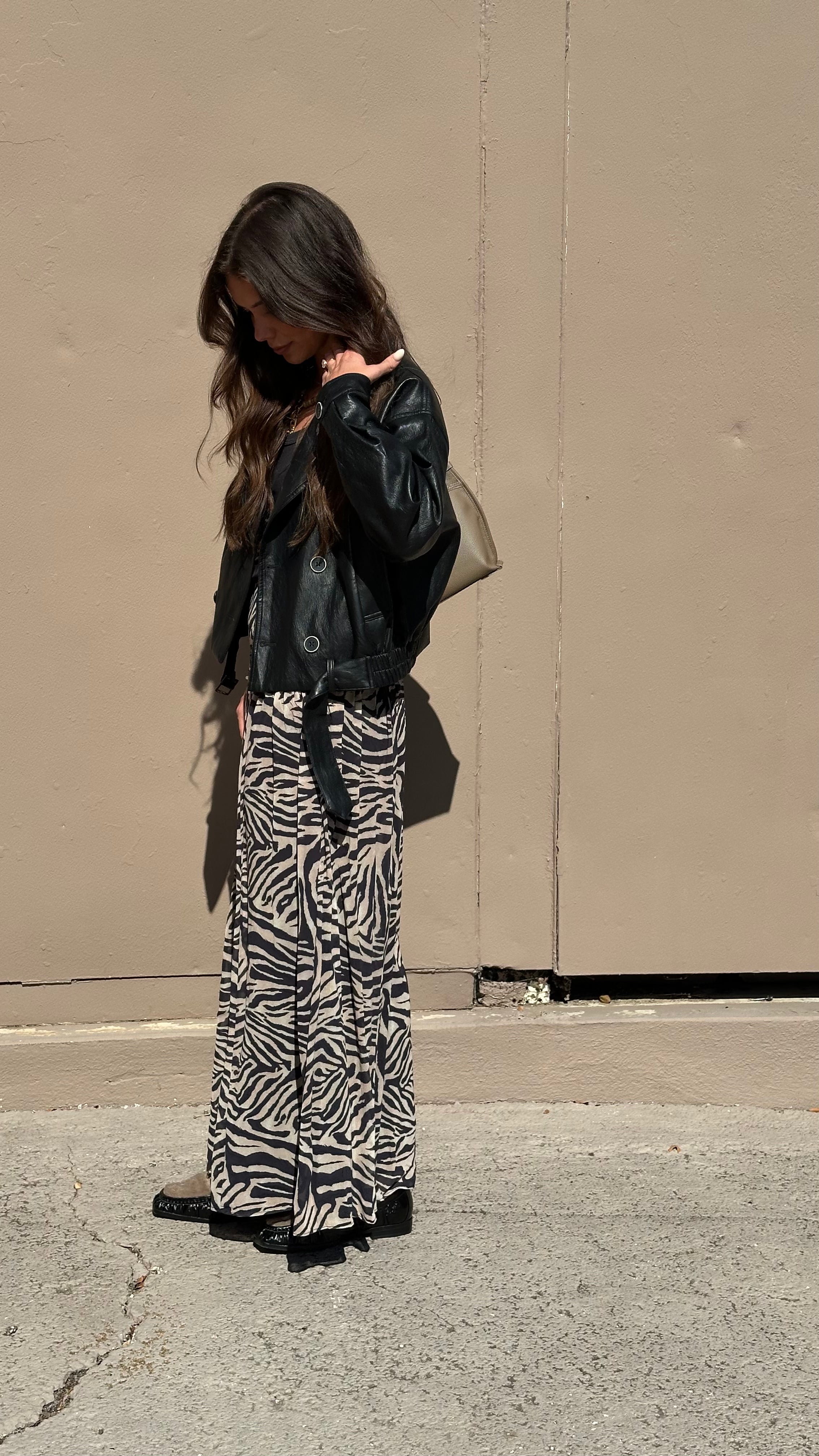Zebra Maxi Skirt