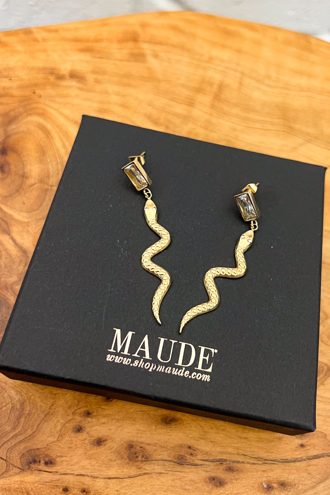 18K Diamond Snake Earrings