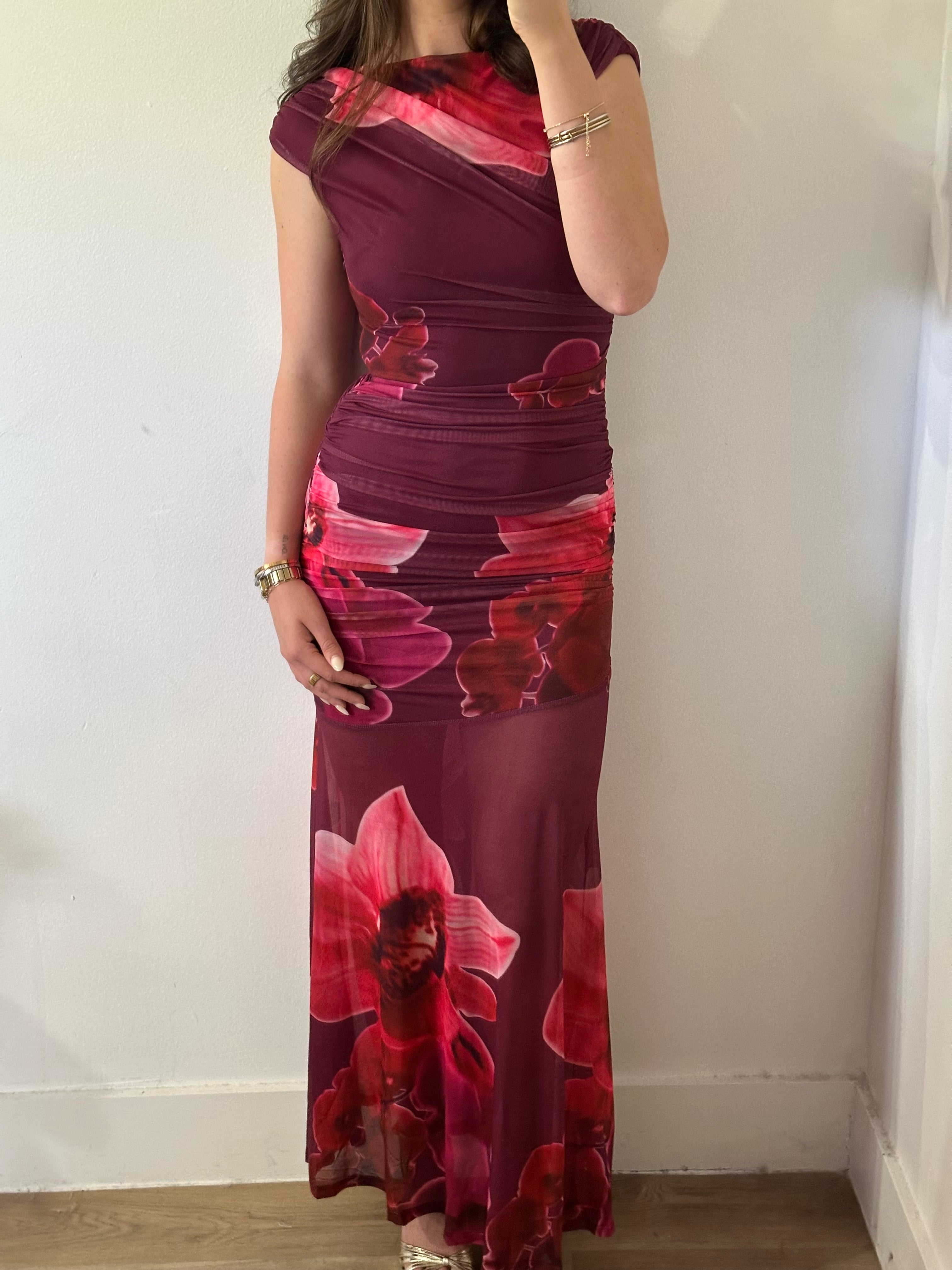 Orchid Floral Maxi Dress