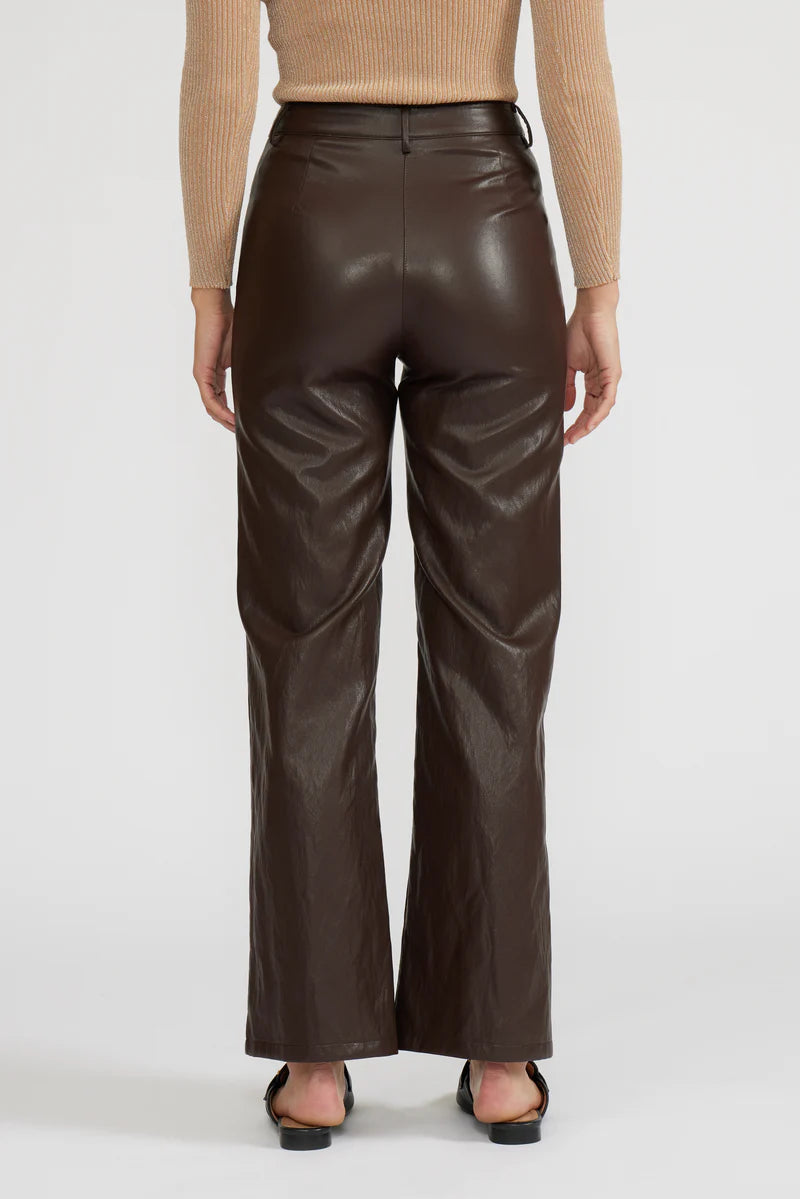 Adler Leather Pants - Brown