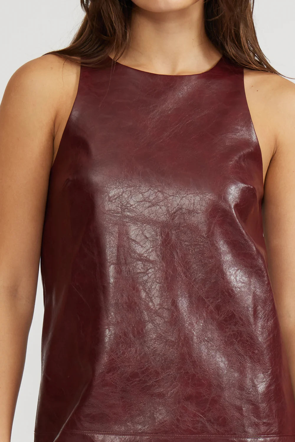 Onyx Leather Mini Dress