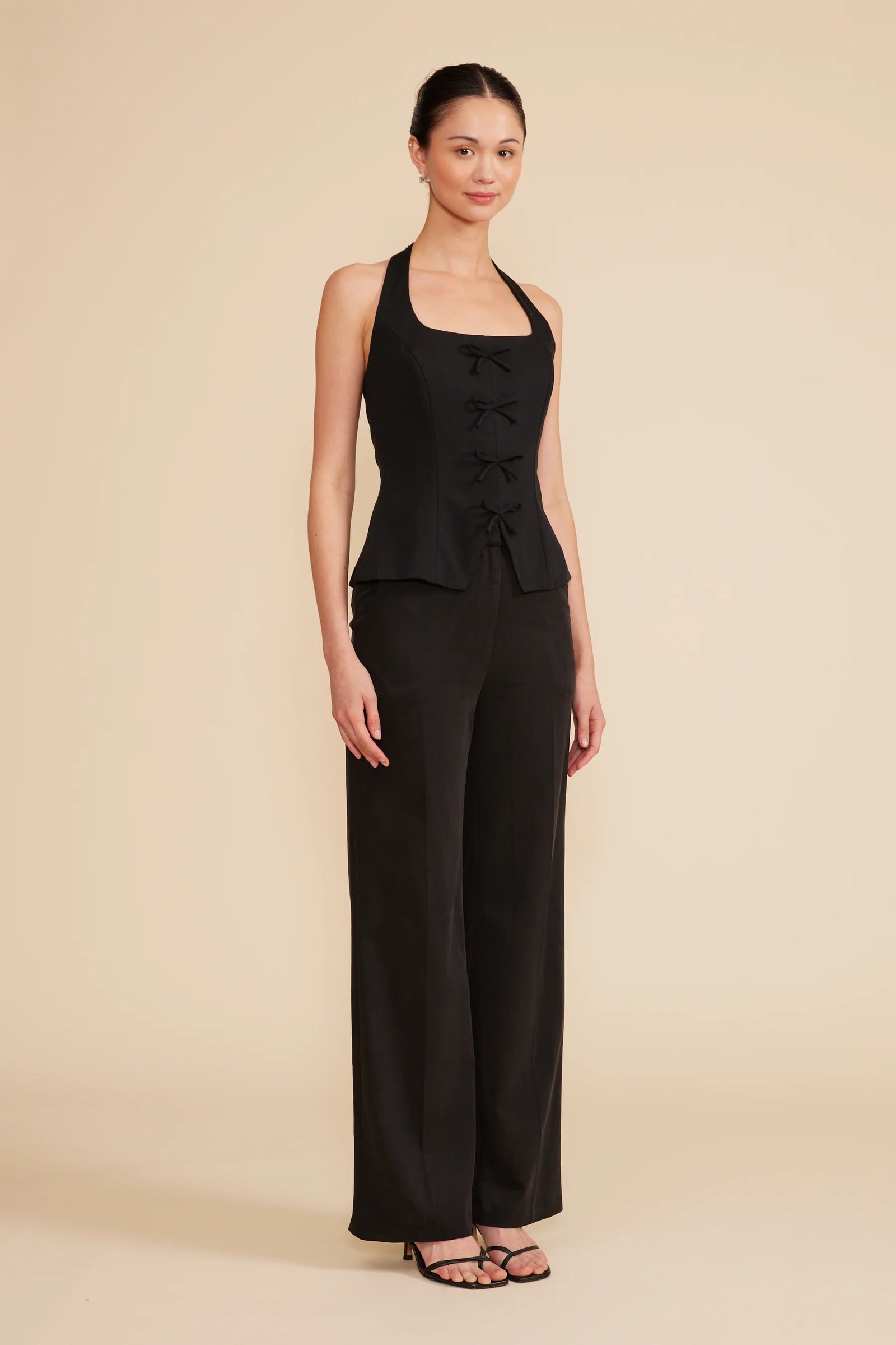 Clementine Halter Vest - Black