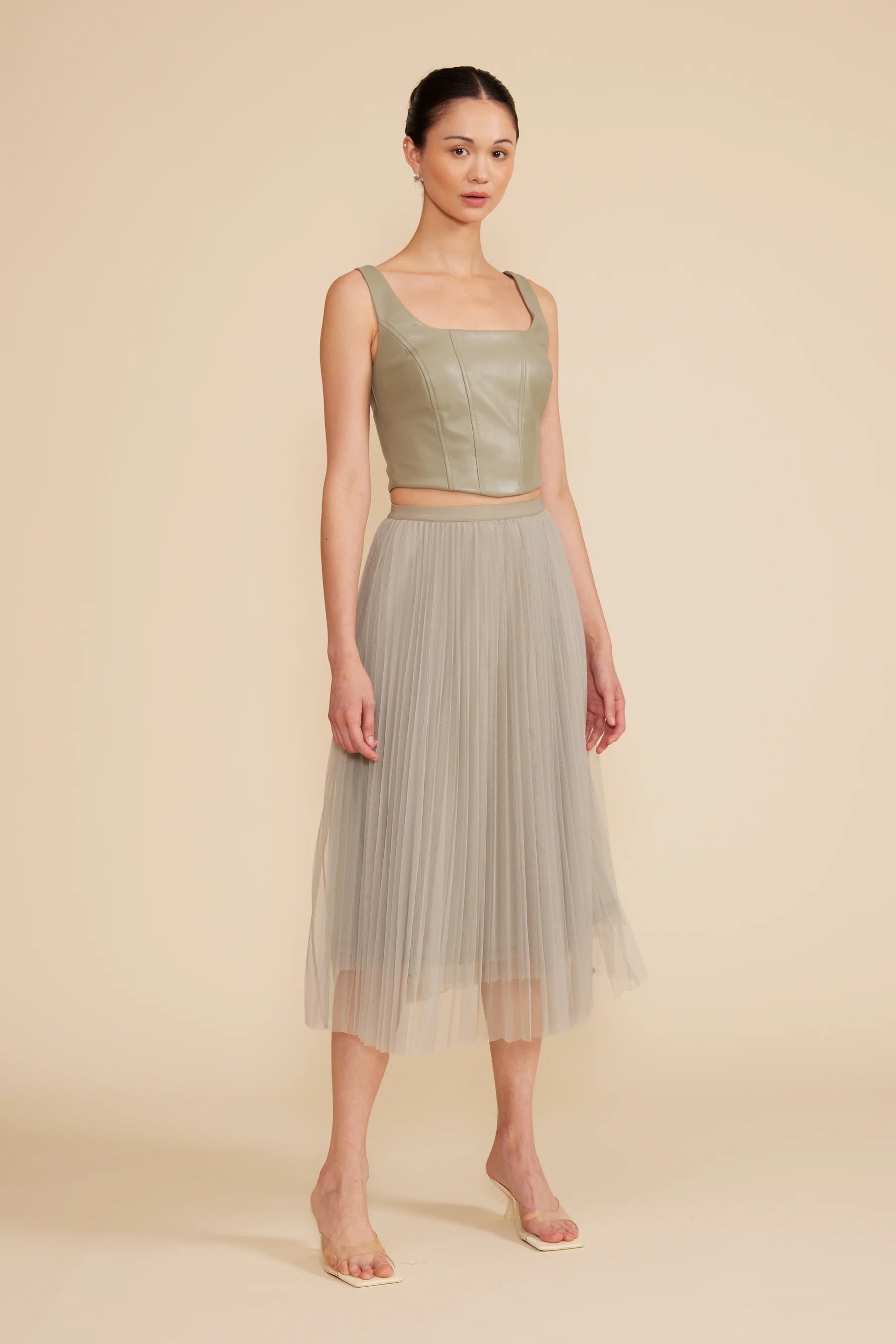 Sharlene Pleated Tulle Skirt