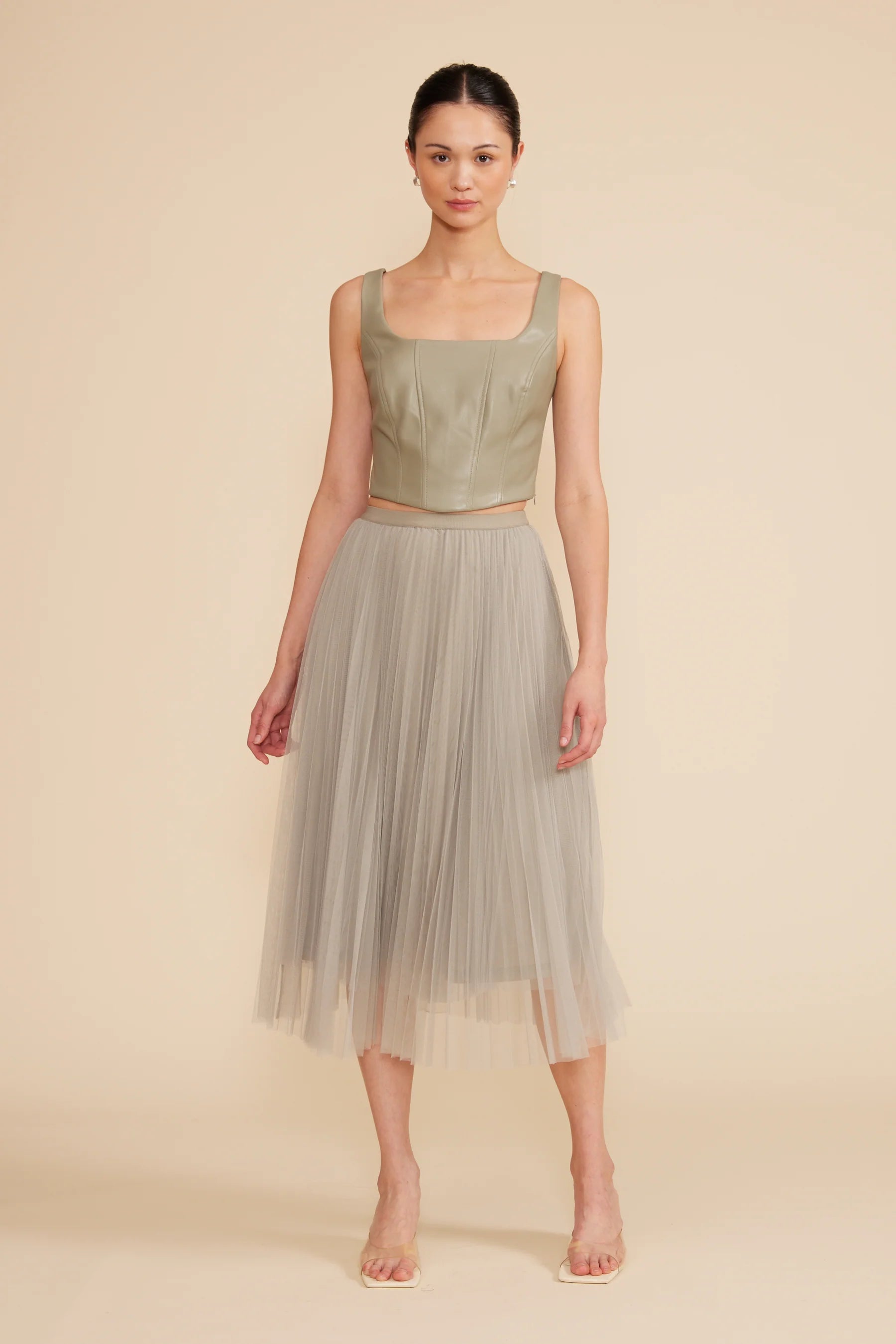 Sharlene Pleated Tulle Skirt