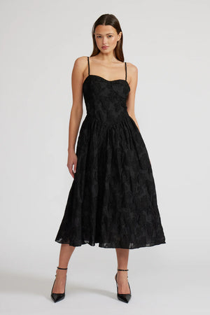 Ingrid Midi Dress - Black