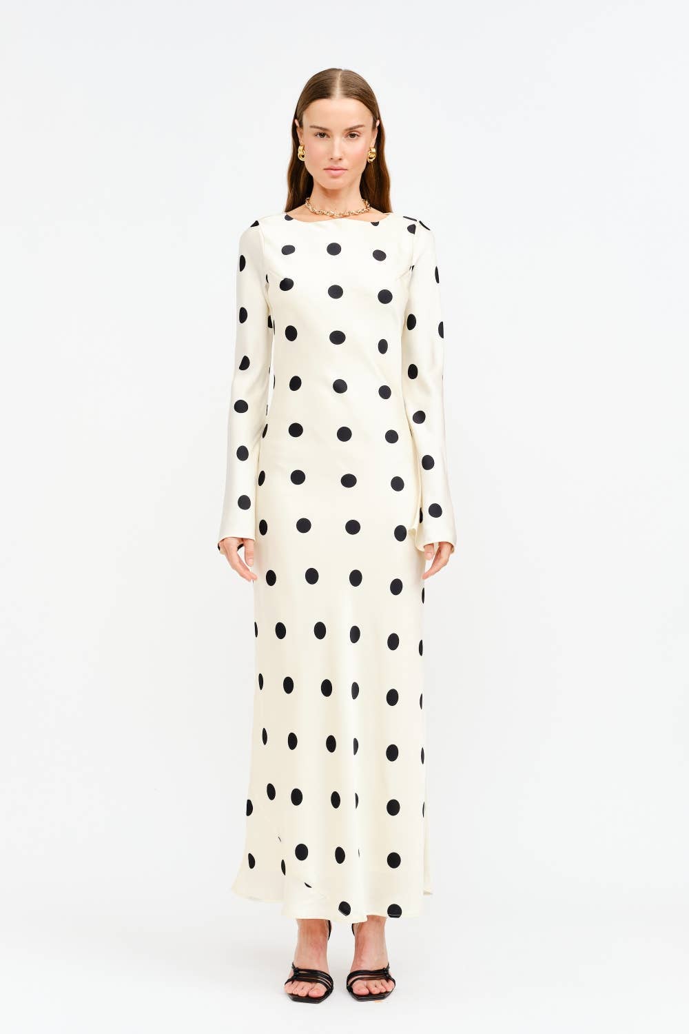 Georgie Polka Dot Dress - Cream