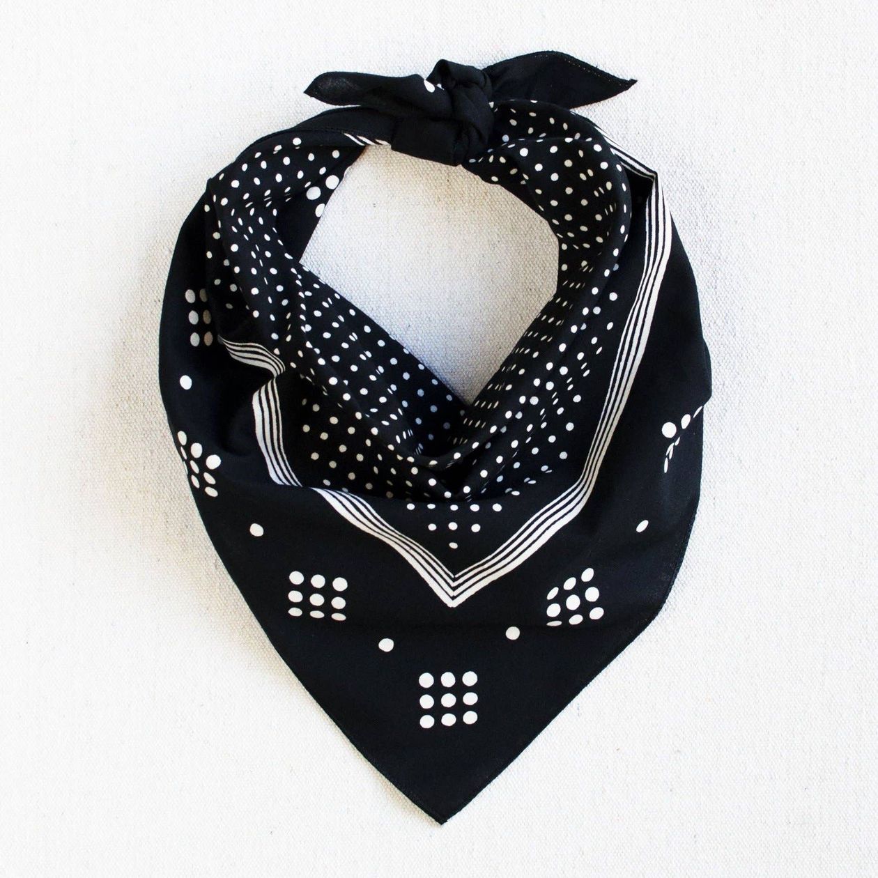 Black Polka Dot Bandana