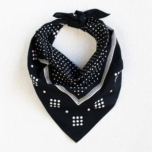 Black Polka Dot Bandana